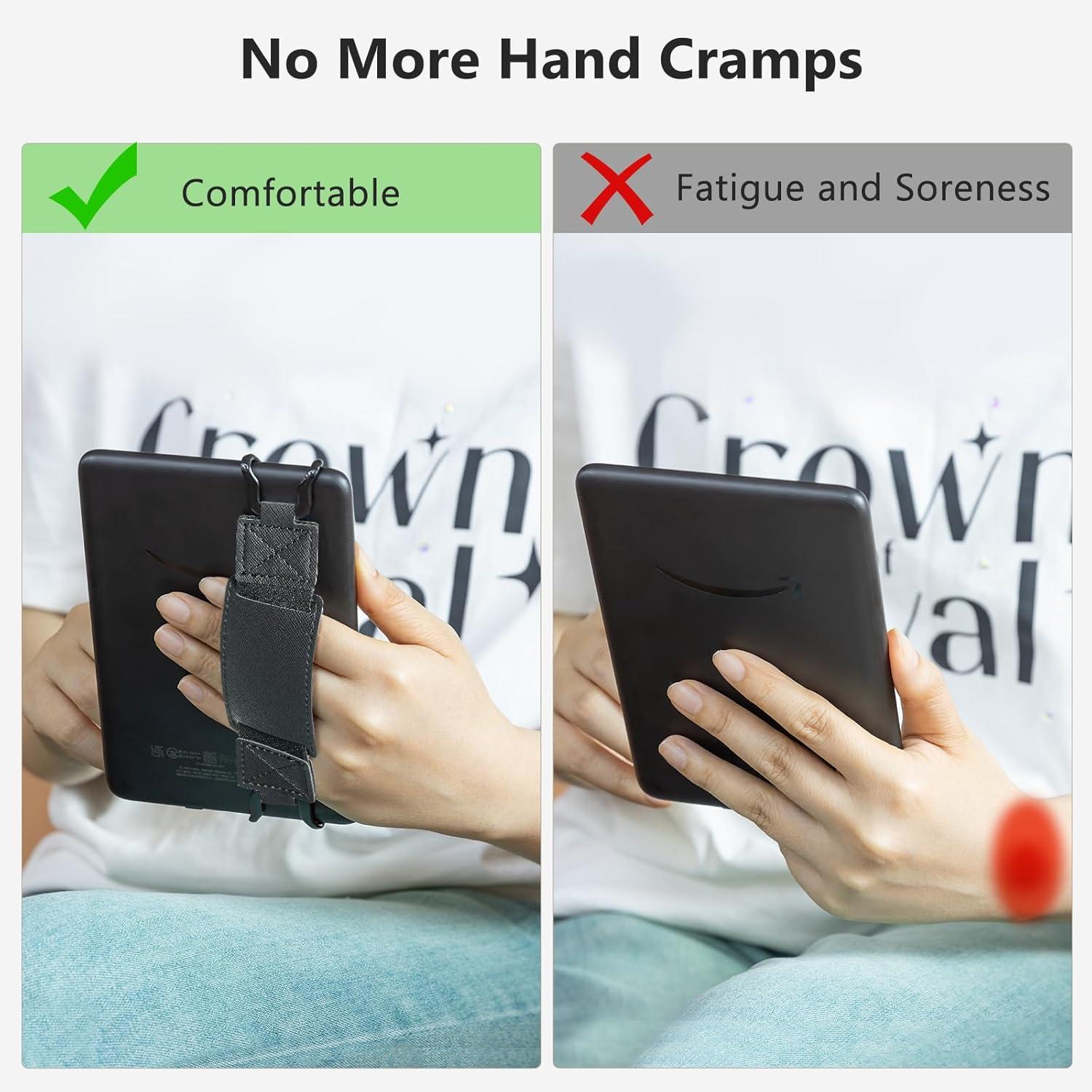 Handschlaufe für E-Reader und Tablets 6-7,5 Zoll Schwarz Elastisch