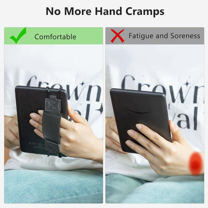 Handschlaufe für E-Reader und Tablets 6-7,5 Zoll Schwarz Elastisch
