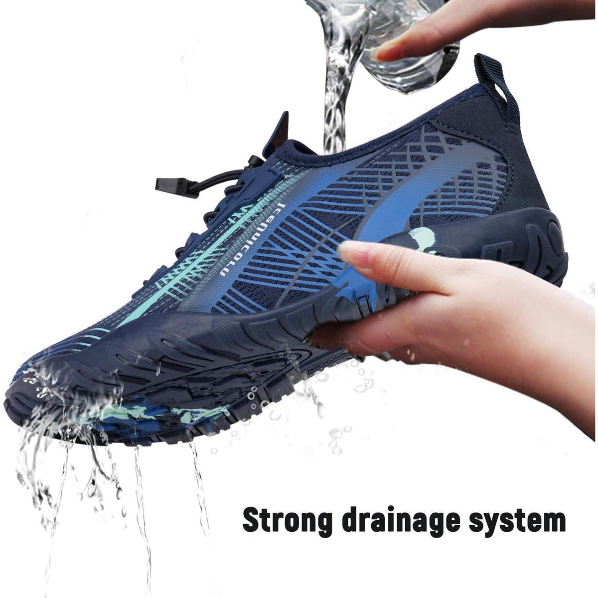 Aqua Schuhe Damen Herren Schnell Trocknend Grünblau