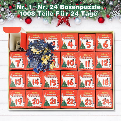 Adventskalender Puzzle 1008 Teile Weihnachts-Spielzeug für