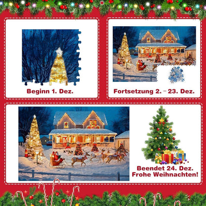 Adventskalender Puzzle 1008 Teile Weihnachts-Spielzeug für
