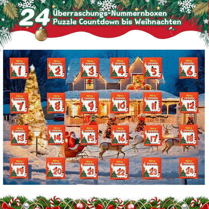 Adventskalender Puzzle 1008 Teile Weihnachts-Spielzeug für