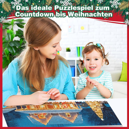 Adventskalender Puzzle Weihnachts-Countdown 1008 Teile 24 Boxen Kinder
