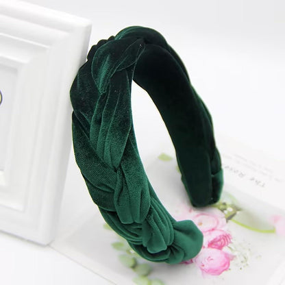 Samt Geflochtenes Stirnband Trachten Haarreif Vintage Breit