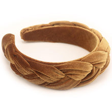 Samt Geflochtenes Stirnband Trachten Haarreif Vintage Orange