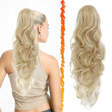 Lockiger 50cm blond Pferdeschwanz Extension mit Kordelzug
