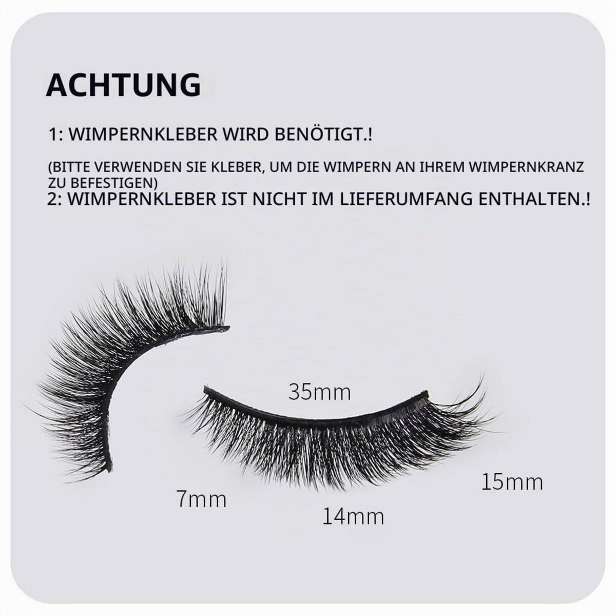 7 Paar 3D Natürliche Falsche Wimpern – Wiederverwendbar & Flauschig