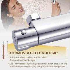 Duscharmatur Thermostat Aufputz Mischbatterie 2 Auslässe 38