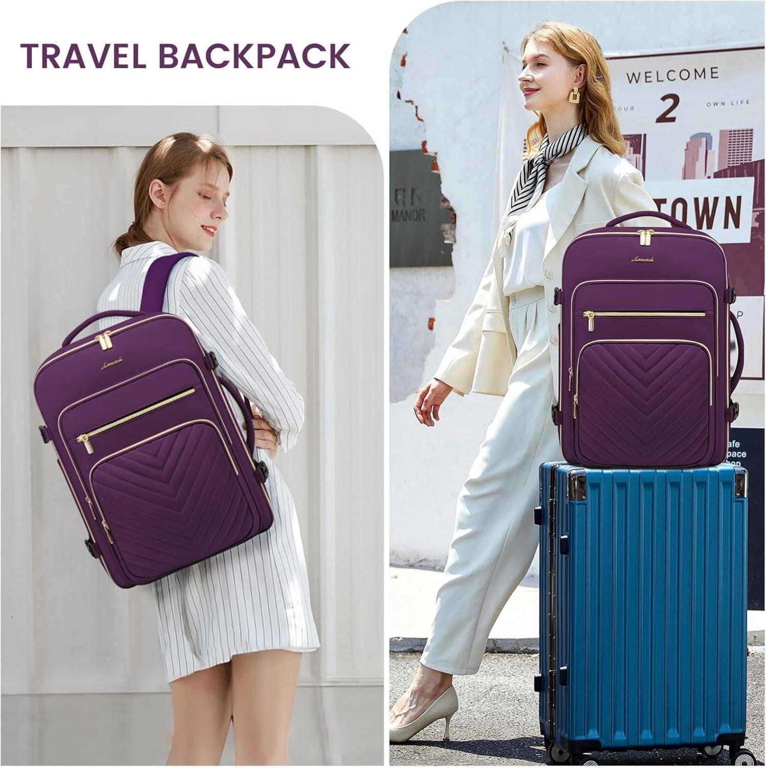 LOVEVOOK 40L Reiserucksack Damen, Handgepäck Rucksack