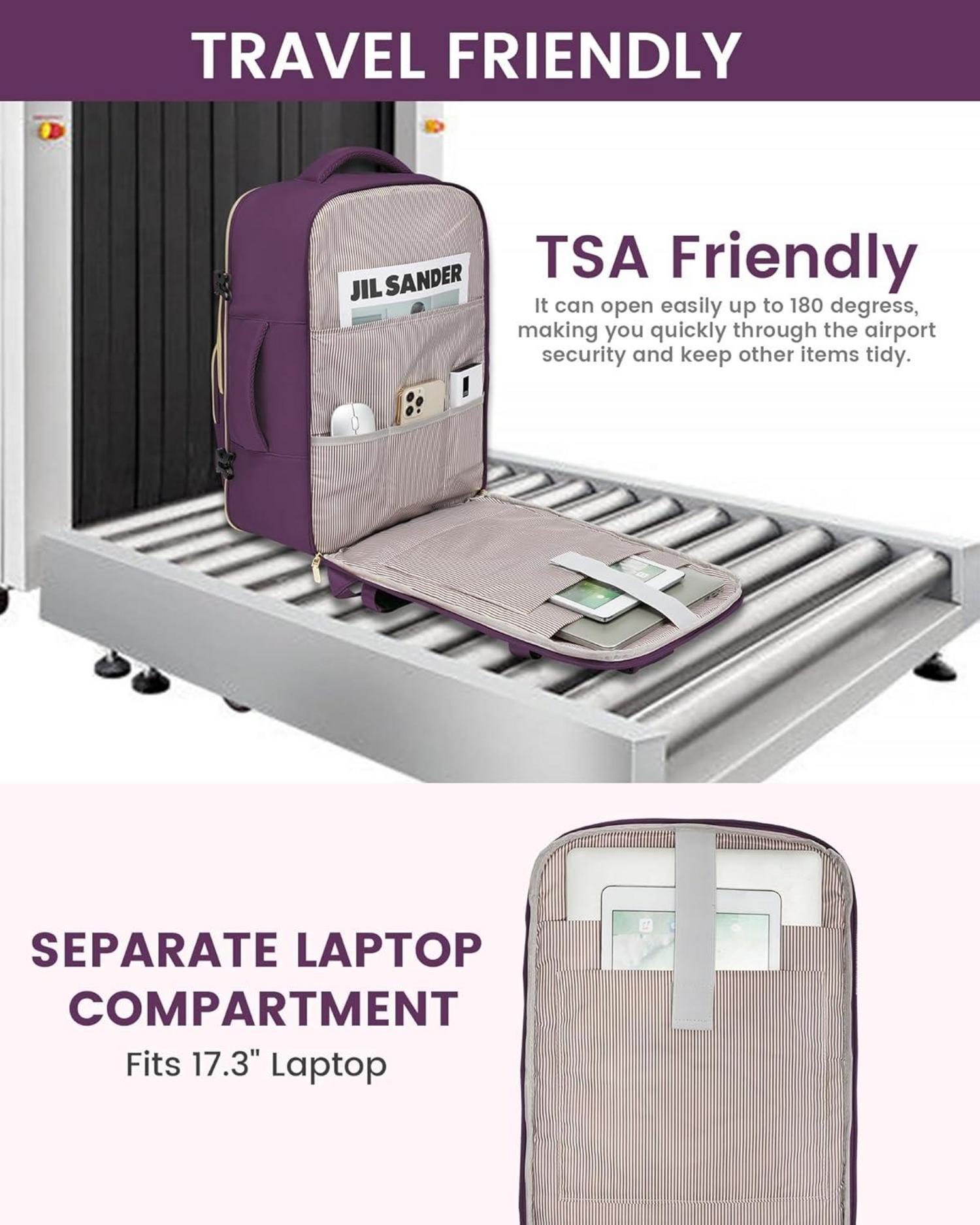 Reiserucksack Damen 40L Handgepäck Rucksack Flugzeug Wasserdicht