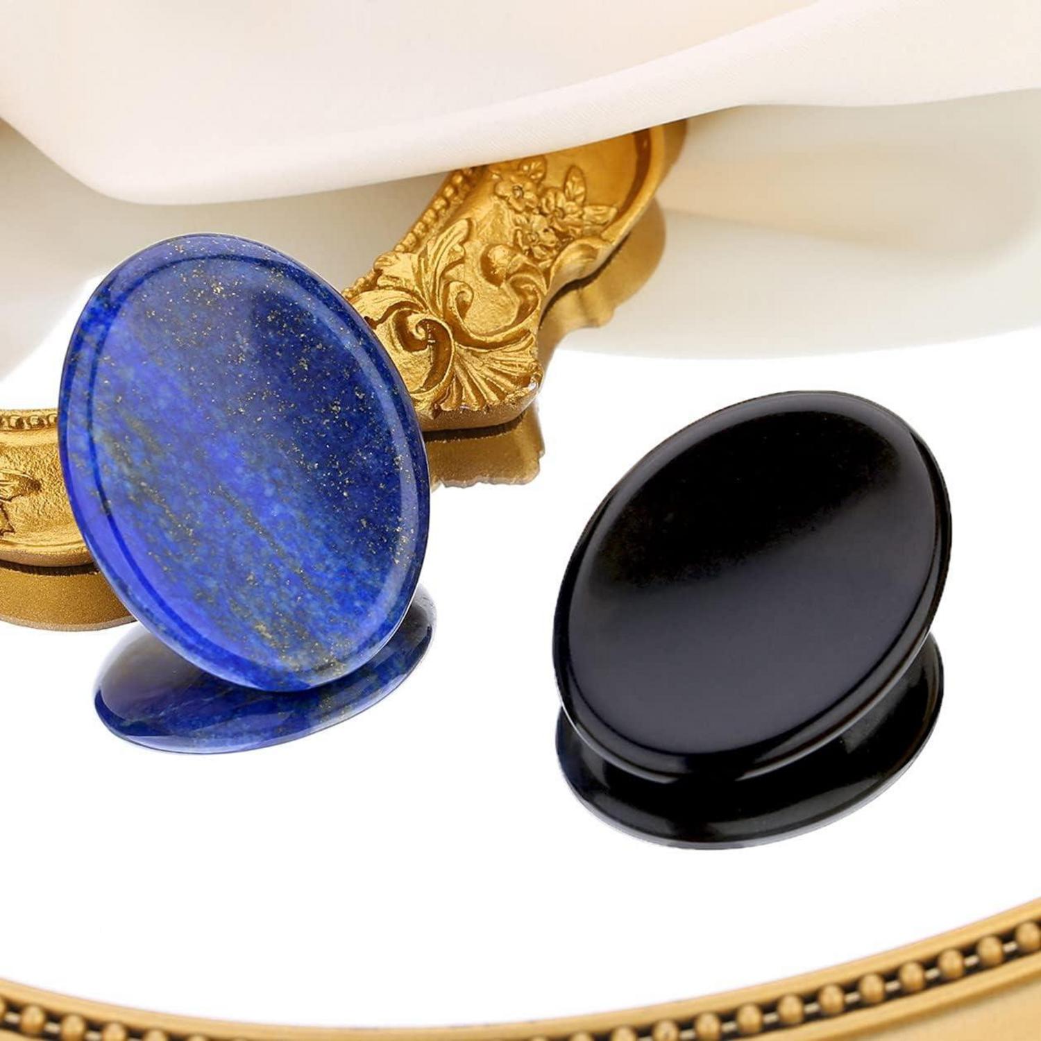Obsidian Daumenstein Heilstein Palm Stein Stress Relief Meditation
