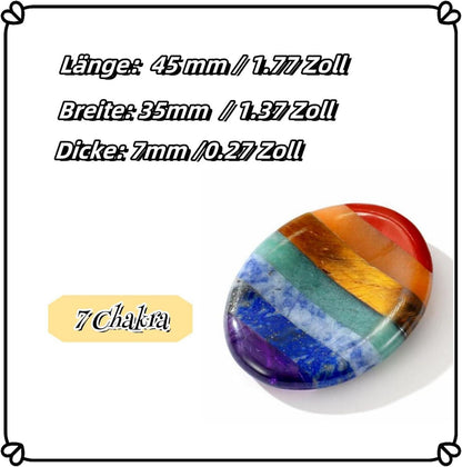 QINJIEJIE 7 Chakren Edelsteine Handschmeichler Sorgenstein Ängste Heilung Gesture Stone