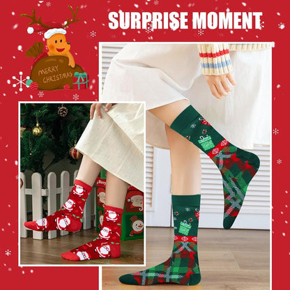 sitarcmin Weihnachtssocken 6 Paar Baumwolle Damen Lustige Christmas Socks