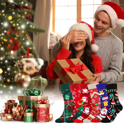 6 Paar Neue Weihnachtssocken Baumwolle Damen Herren Cartoon-Muster