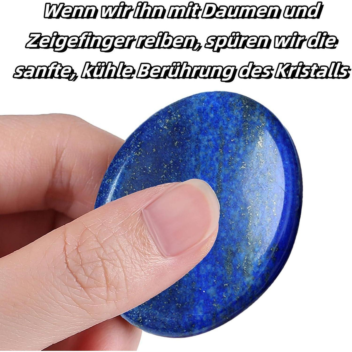 Lapislazuli Daumenstein Handschmeichler für Meditation und Entspannung
