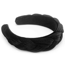 Samt Geflochtenes Stirnband Trachten Haarreif Vintage Damen Black