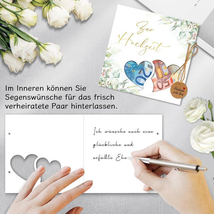 Luckeey Hochzeitskarte Geldgeschenk Verpackung für Brautpaar,  personalisiert