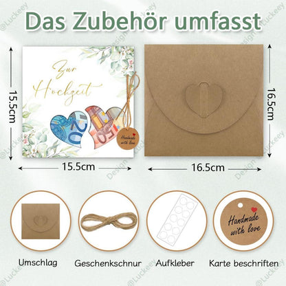 Luckeey Hochzeitskarte Geldgeschenk Verpackung BrautpaarOriginellHochzeitKarte