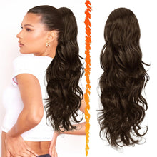 Lockiger Pferdeschwanz Haarverlängerung mit Kordelzug - Braun 50cm