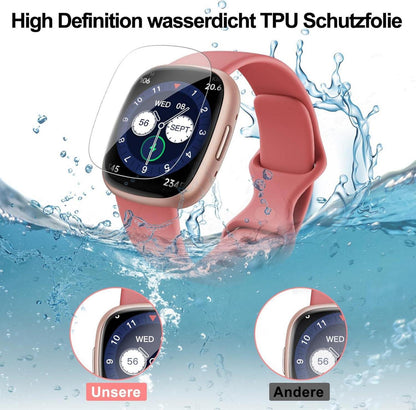 4er Set Fitbit Versa 3/4 Sense 2 Schutzfolie Displayfolie.userdetailsFlexibles