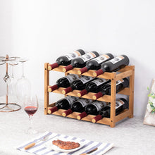 YunNasi Weinregal Bambus Flaschenhalter Küche Bar 3 Etagen