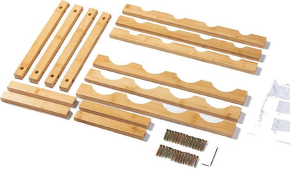 YunNasi Weinregal aus Bambus für Küche Bar Keller - 3 Etagen 12 Flaschen