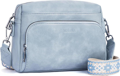 Umhängetasche Damen Crossbody Bag PU Leder RFID-Schutz