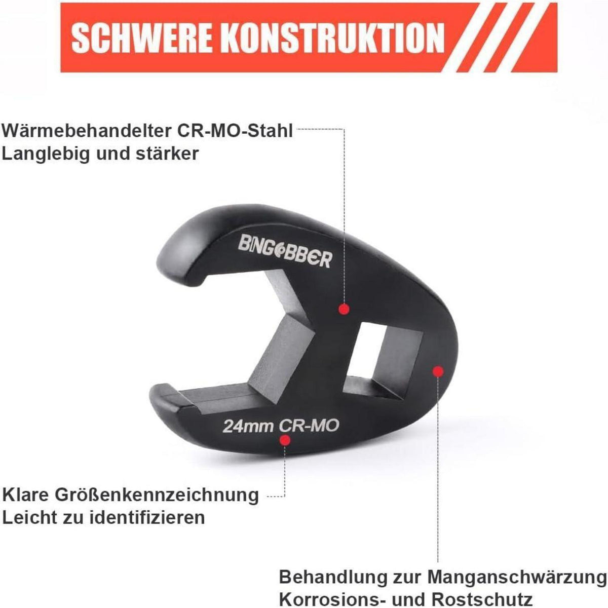 Hahnenfußschlüssel Satz 13-teilig 1/2" Antrieb 20-32mm mit Organizer-Box