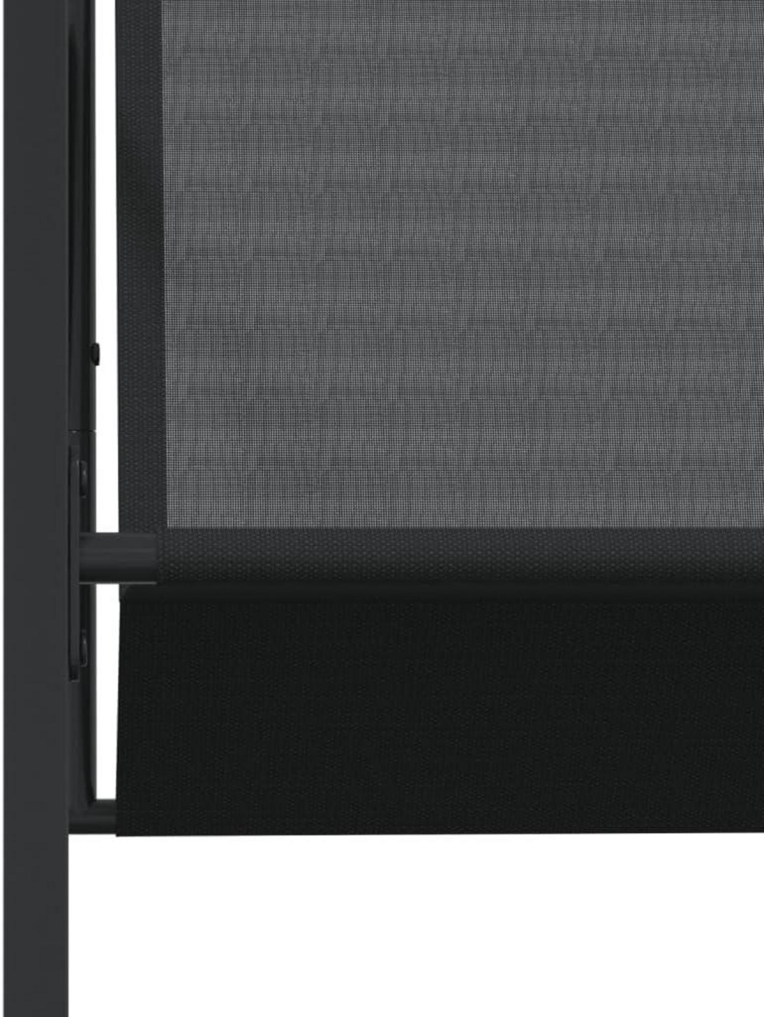 vidaXL Gartenmöbel Set 5-TLG. Tisch 4 Stühle Schwarz Textilene