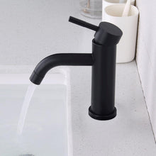 Moderne Schwarz Edelstahl Einhand Wasserhahn für Bad mit