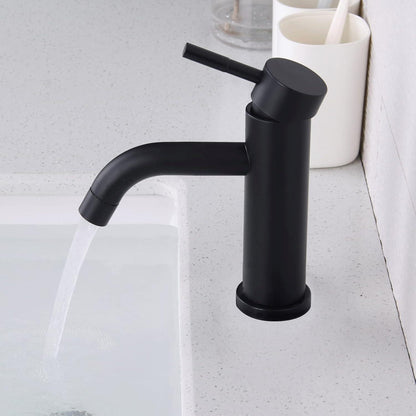 Moderne Schwarz Edelstahl Einhand Wasserhahn für Bad mit
