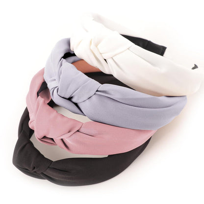 4er Pack breite geknotete Stirnbänder Haarreifen Damen