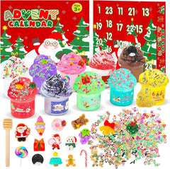 Adventskalender für Kinder mit Schleim DIY Set, Weihnachtskalender
