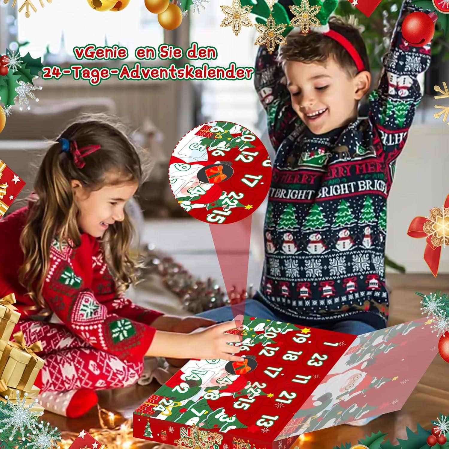 Adventskalender mit Schleim DIY für Kinder Weihnachtskalender 24 Tage