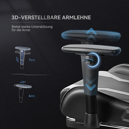 Gaming Stuhl Ergonomisch PU Racing Chair Fußstütze