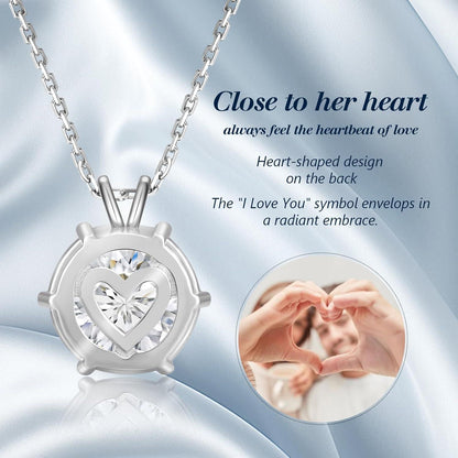 Moissanit Diamant Kette Damen 925 Silber Anhänger VVS1 D, 2,0