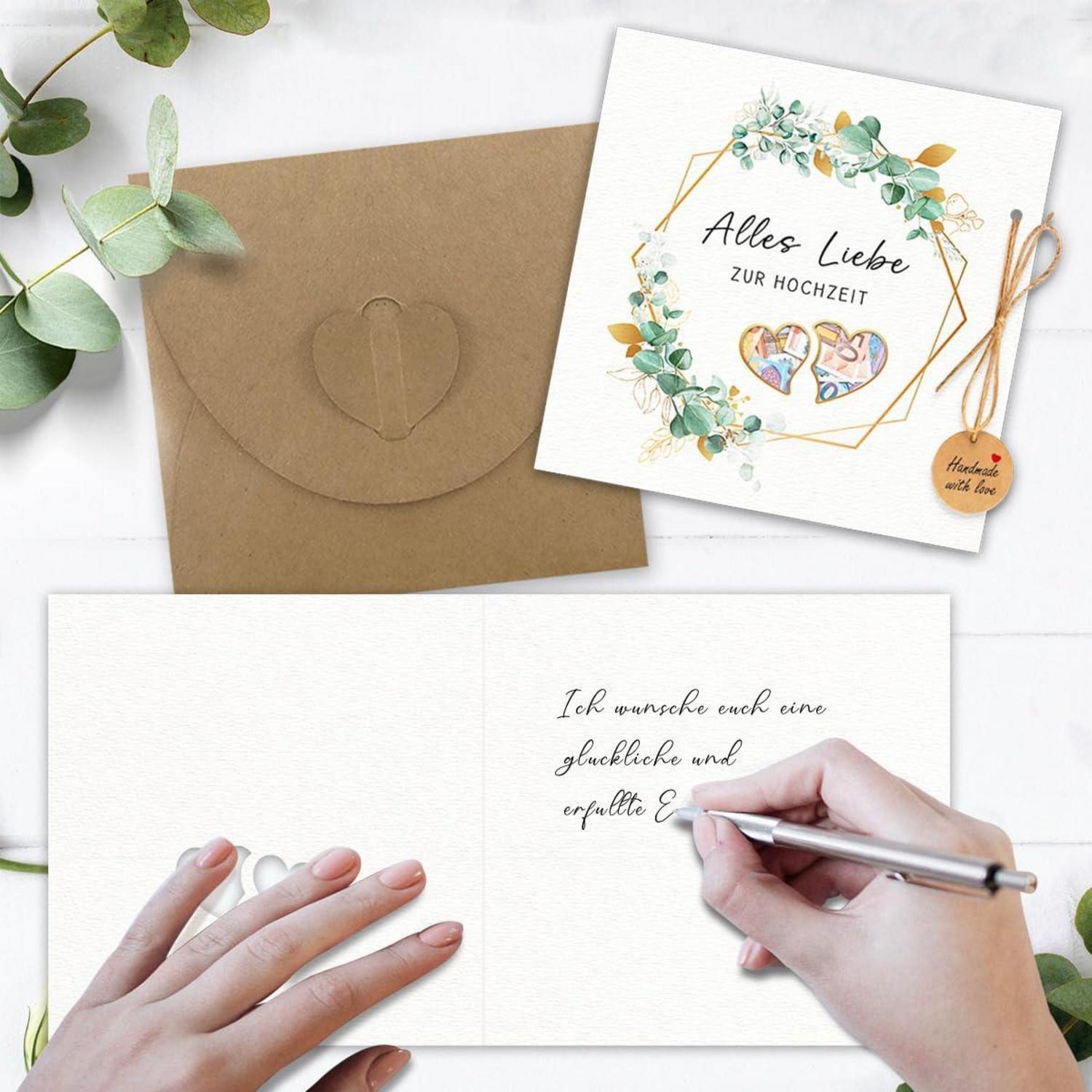 BOYATONG Hochzeitskarte Geldgeschenk Umschlägen Verpackung Brautpaar Karte