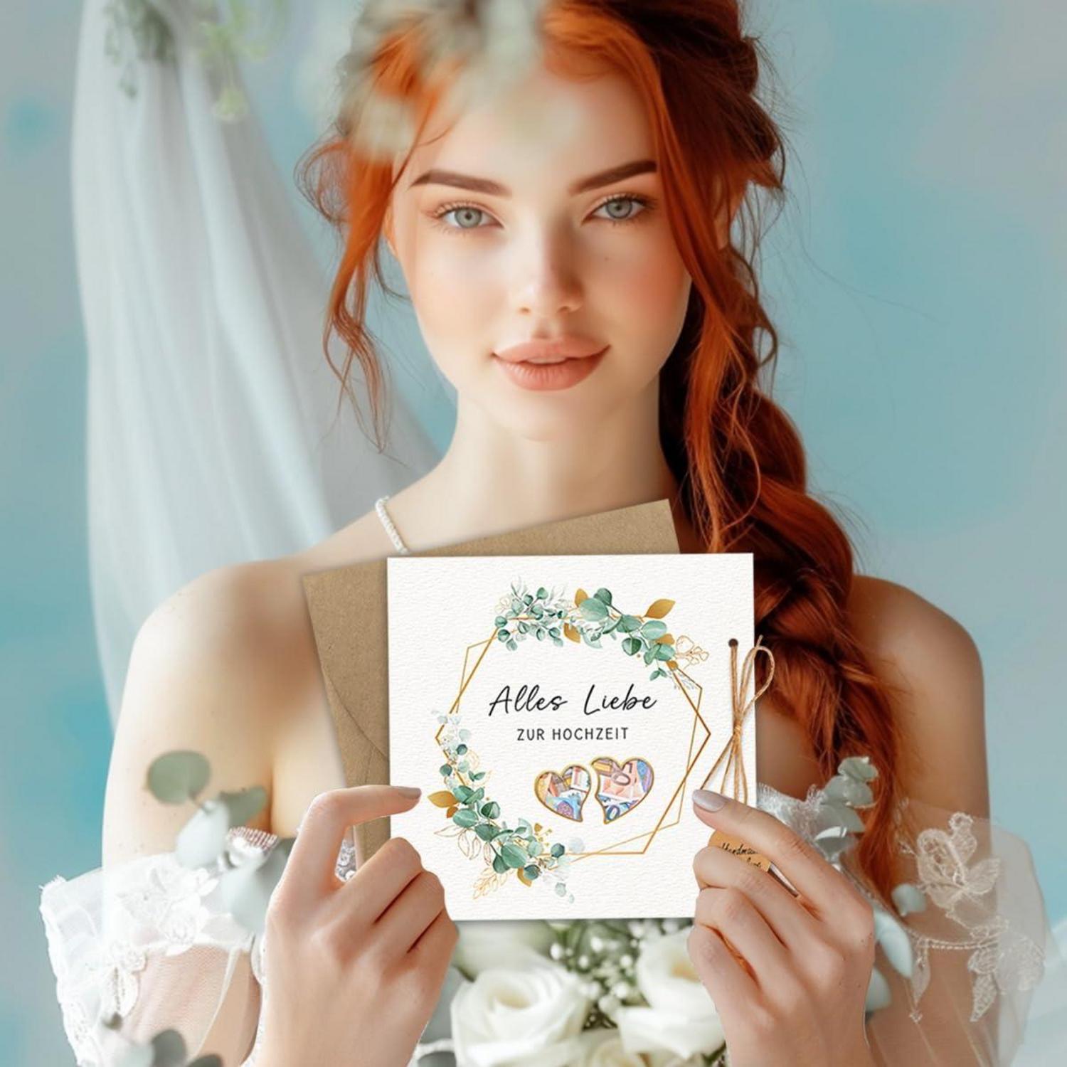 BOYATONG Hochzeitskarte Geldgeschenk Umschlägen Verpackung Brautpaar Karte