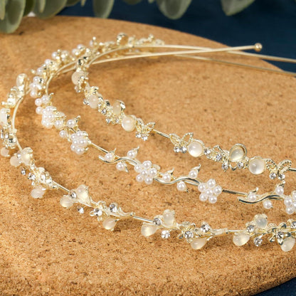 Braut Stirnband Perlen Strass Haarreif 3Stk Damen Mädchen Haarreifen
