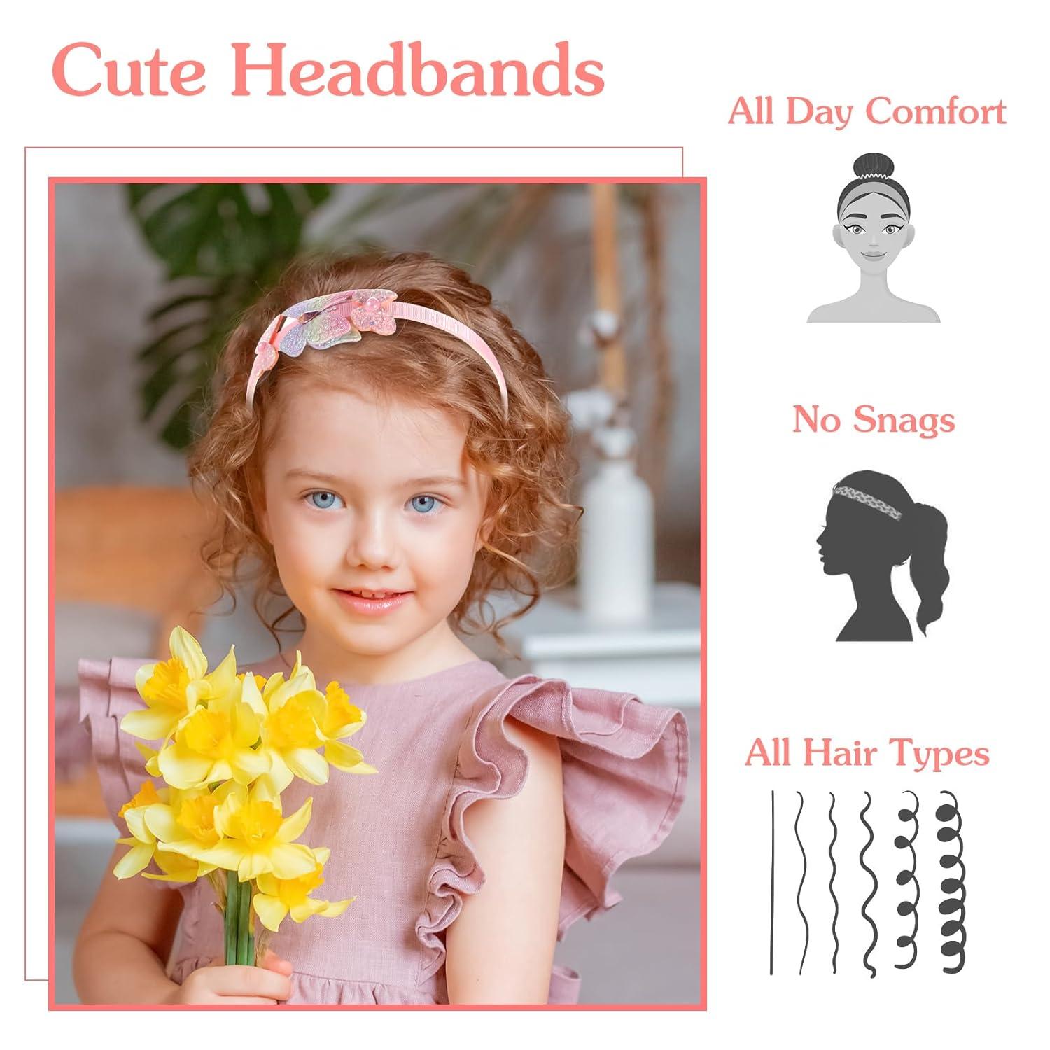 Glitzer Haarreifen 6 Stück Schleifen Stirnbänder Haar Accessoires