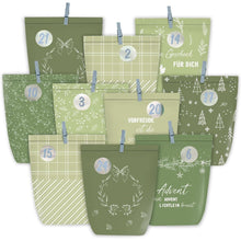 Adventskalender zum Befüllen Kraftpapier Schwarz DIY