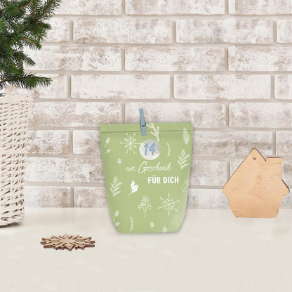 Adventskalender zum Befüllen Kraftpapier Schwarz DIY