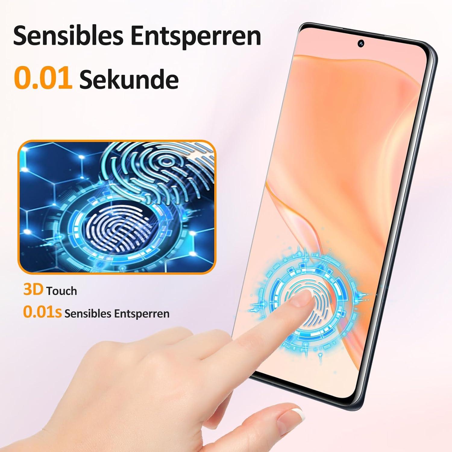 Agedate Panzerglas für Xiaomi 12/12X, 9H Härte, HD Displayschutz, 2+2 Kamera Schutzfolie
