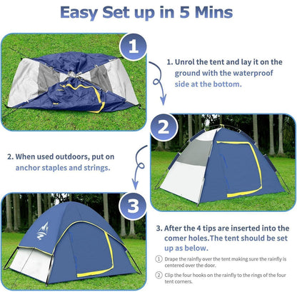 UCANFIX Campingzelt 2 Personen Wasserdicht Winddicht