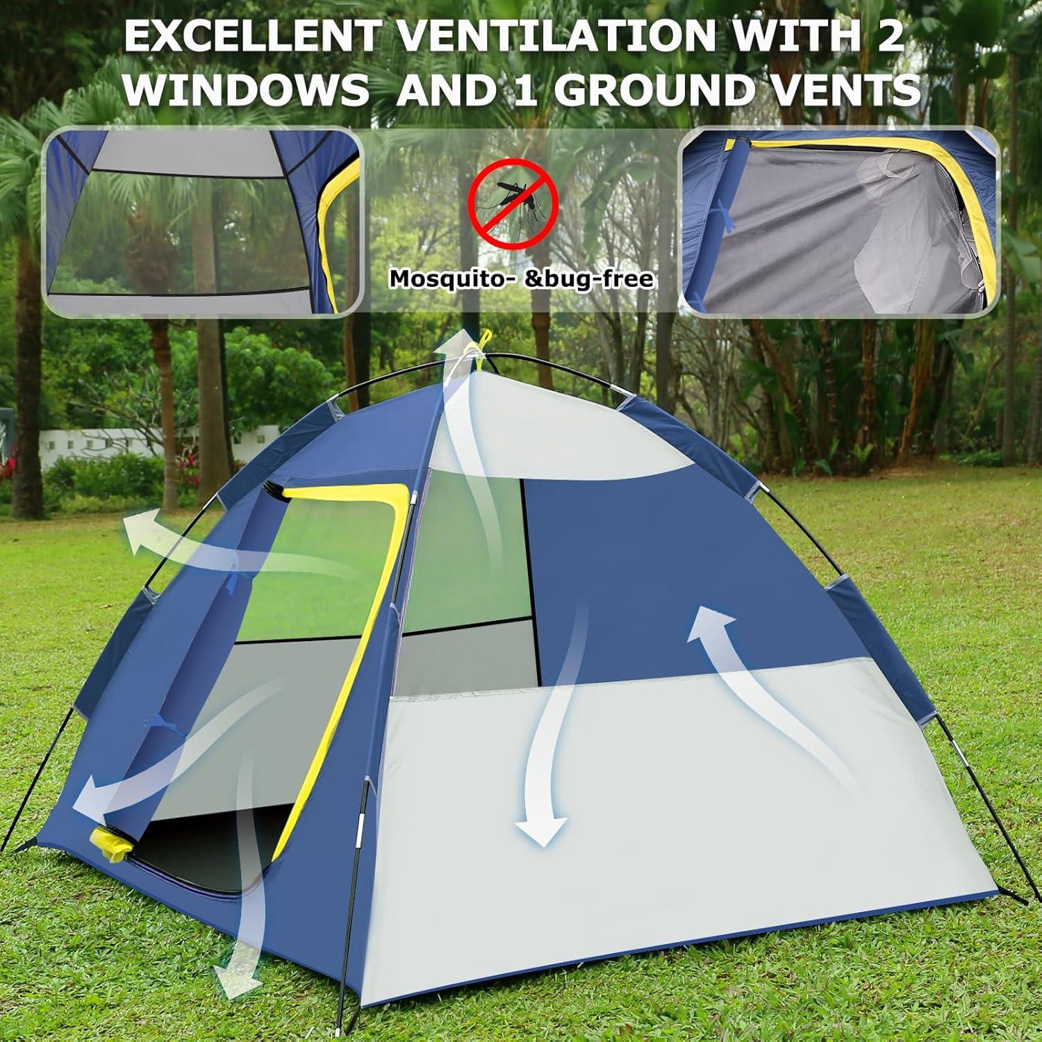 UCANFIX Campingzelt Kuppelzelt 2 Personen Familienzelt Outdoor