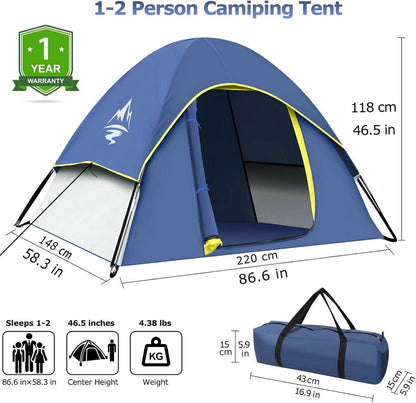 UCANFIX Campingzelt Kuppelzelt 2 Personen Familienzelt Outdoor
