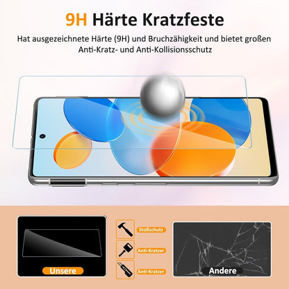Agedate Panzerglas Google Pixel 7A Schutzfolie 4K HD 9H 2+2 Stück Kamera Display