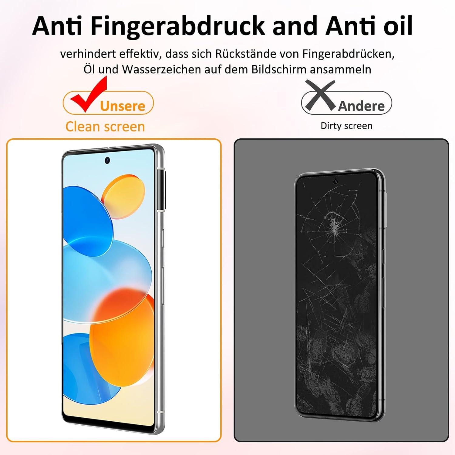 Agedate Panzerglas für Google Pixel 7A Schutzfolie 9H Displayschutz 4K UHD
