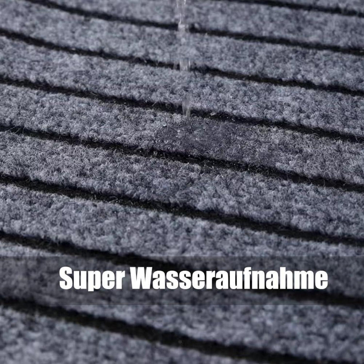 Fußmatte dunkelgrau 100x160cm | Antirutsch & waschbar