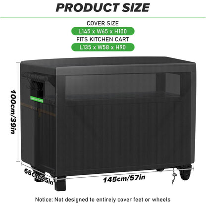 Grill Abdeckplane 145x65x100cm – Wetterfest & Staubdicht